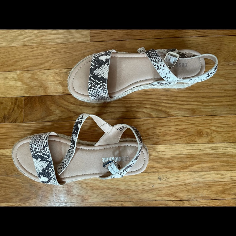 SOLD Snakeskin platform sandals